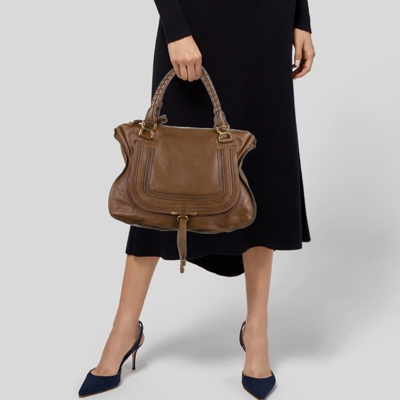 Original Chloe Brown leather Medium Marcie shoulder/crossbody bag - Picture 15 of 15